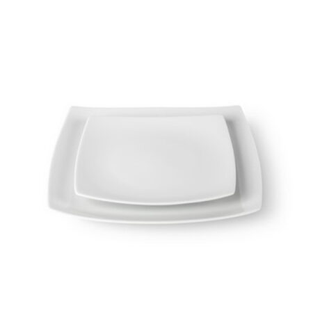 Assiette « Carré blanche »