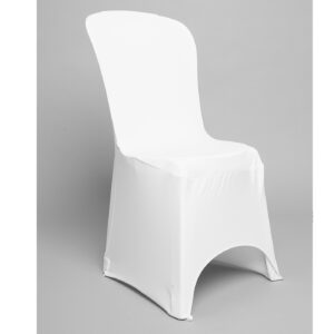 Housse lycra blanche pour chaise sans accoudoir