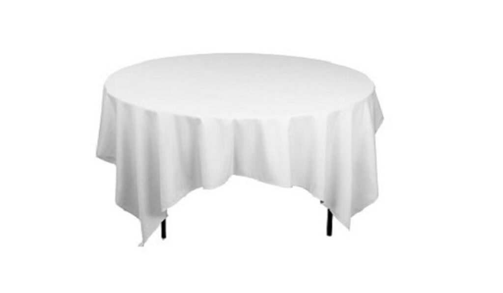 Nappage blanc table ronde