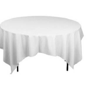 Nappage blanc table ronde